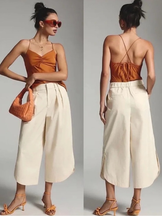 Anthropologie Pants - Anthropologie Mare Mare Curved-Hem Chino Pant Size Small